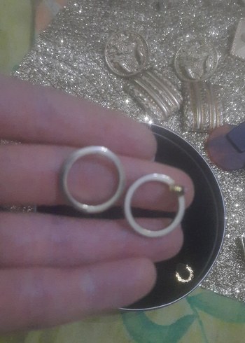 Altın Renk Mini Rock Punk Küpe Seti - Görsel 5