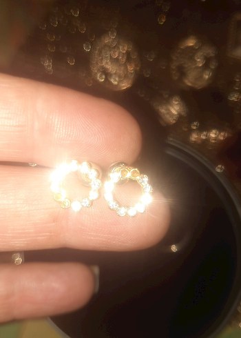 Altın Renk Mini Rock Punk Küpe Seti - Görsel 3