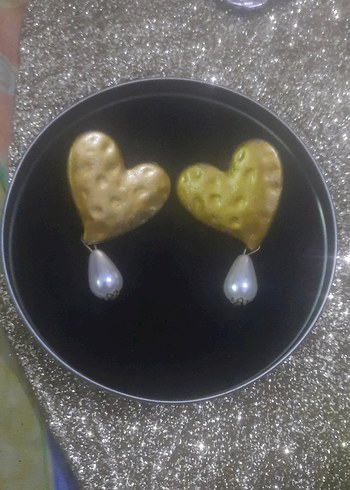 Altın Renkli İnci Detaylı Midi Küpe - Görsel 2