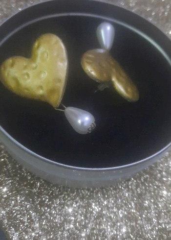 Altın Renkli İnci Detaylı Midi Küpe - Görsel 4