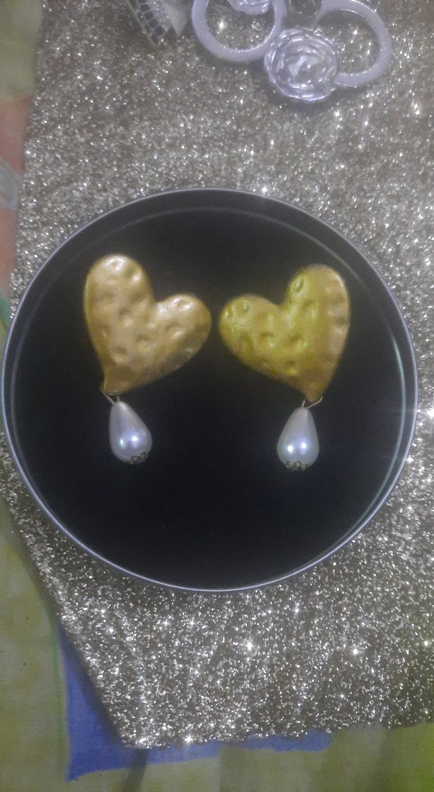 Altın Renkli İnci Detaylı Midi Küpe - Görsel 2