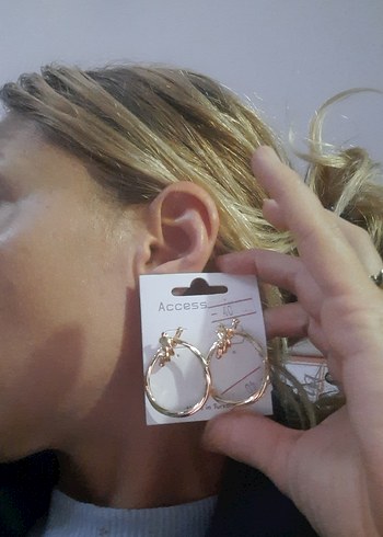 Mini Altın Küpe yeni etiketli - Görsel 4