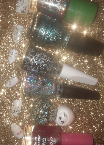 simli Renkli Işıltılı ojeler - Görsel 7