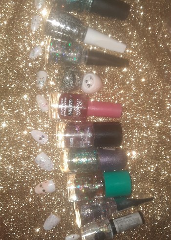 simli Renkli Işıltılı ojeler - Görsel 6