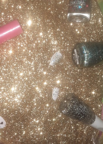 simli Renkli Işıltılı ojeler - Görsel 4