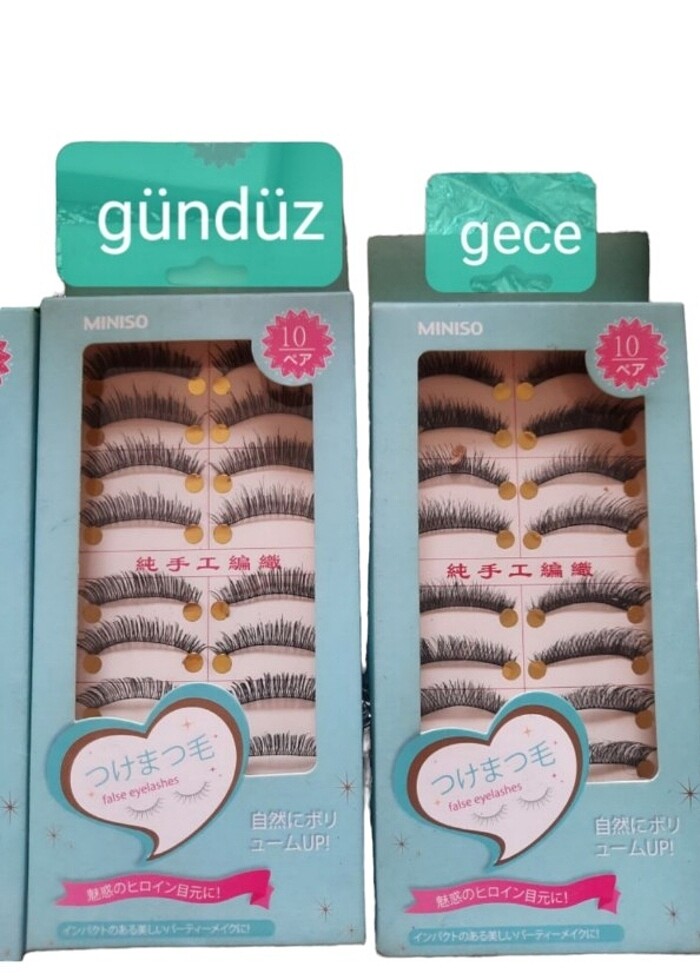 Miniso 10 lu takma kirpik kutulu yeni etiketli - Görsel 3