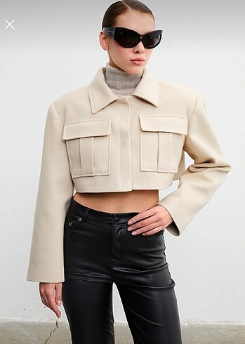 Kaşe crop ceket