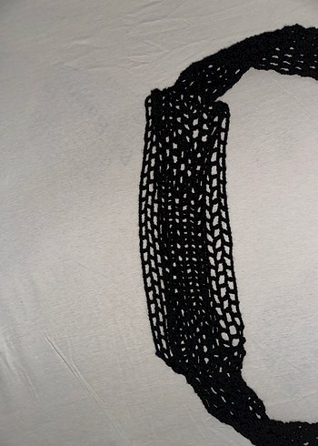 Diğer Uzun Kollu File Kroşe Crop Bluz