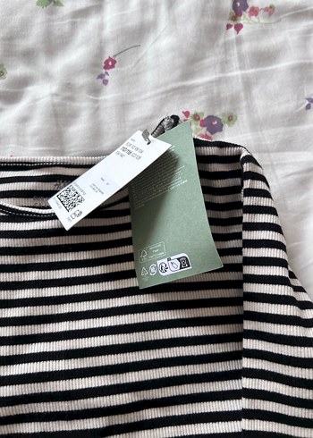 2 adet Çizgili Gri Beyaz Çocuk bluz - Görsel 6