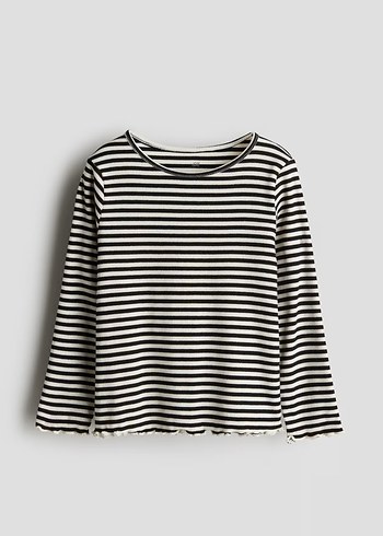 2 adet Çizgili Gri Beyaz Çocuk bluz - Görsel 3