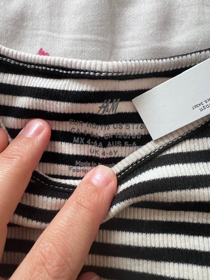 2 adet Çizgili Gri Beyaz Çocuk bluz - Görsel 5