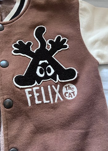 Felix Baskılı Kahverengi Erkek Çocuk Ceket - Görsel 2