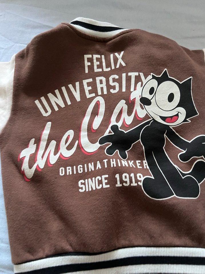 Felix Baskılı Kahverengi Erkek Çocuk Ceket - Görsel 4