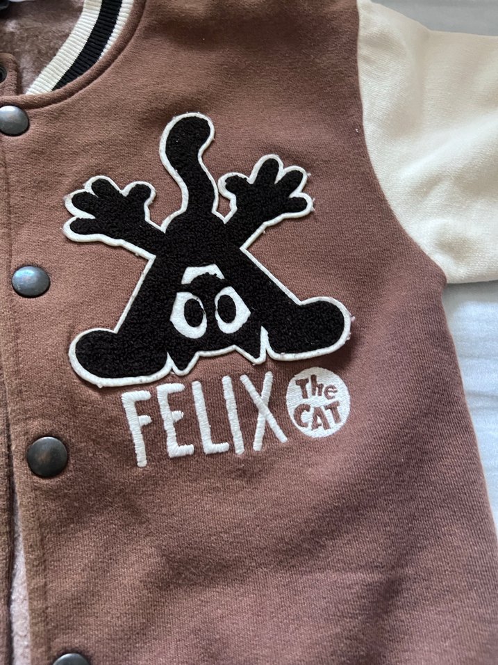 Felix Baskılı Kahverengi Erkek Çocuk Ceket - Görsel 2