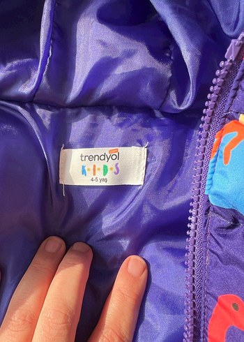 Renkli Desenli Kapüşonlu Erkek Çocuk Mont - Görsel 3