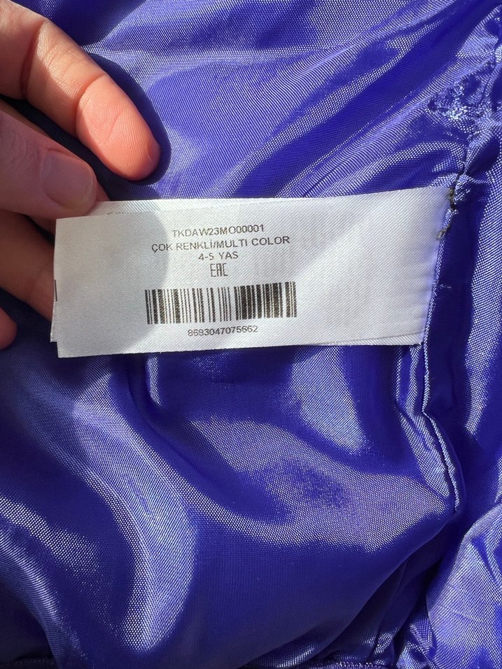 Renkli Desenli Kapüşonlu Erkek Çocuk Mont - Görsel 4