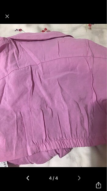 6 Yaş Beden pembe Renk Zara crop gömlek