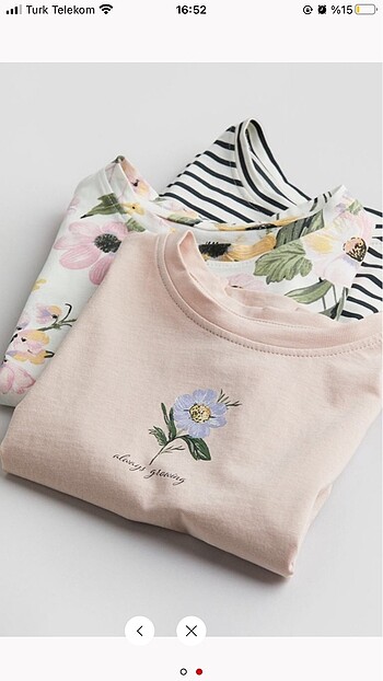 H&M Hm 3 lü tshirt mağaza ürünüdür 4-6 yaş bedenlidir