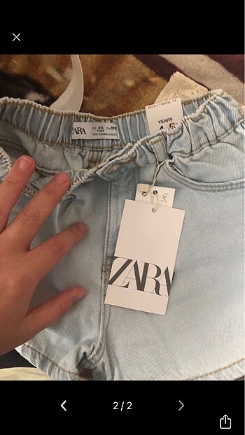 Zara Zara şort mağaza ürünü etiketli