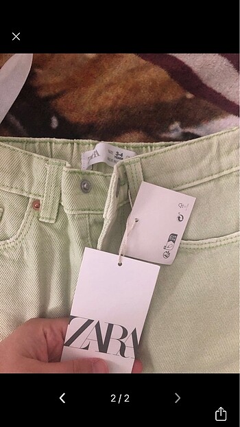 Zara Zara şort mağaza ürünü etiketli