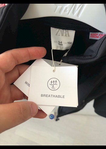 4 Yaş Beden siyah Renk Rüzgar çekirmez zara ceket
