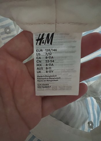 H&M Mavi Çizgili Hm çocuk Şapka