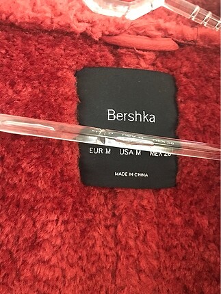m Beden kırmızı Renk BERSHKA YÜNLÜ BİKER CEKET