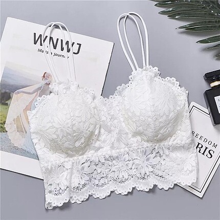 Beyaz bralet büstiyer