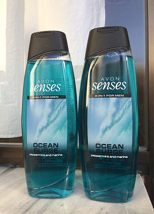  Avon Şenses ocean surge saç&vücut şampuan 500 ml*2 adet