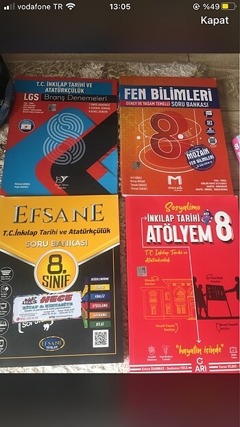 8.Sınıf Boş kitaplar