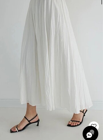 Suud Collection Ekru Donette Piliseli Etek