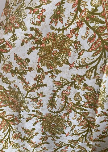 Şal desenli V yaka pareo - Görsel 3