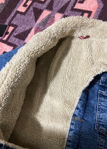 Erkek Mavi Kürklü Denim Ceket - Görsel 2