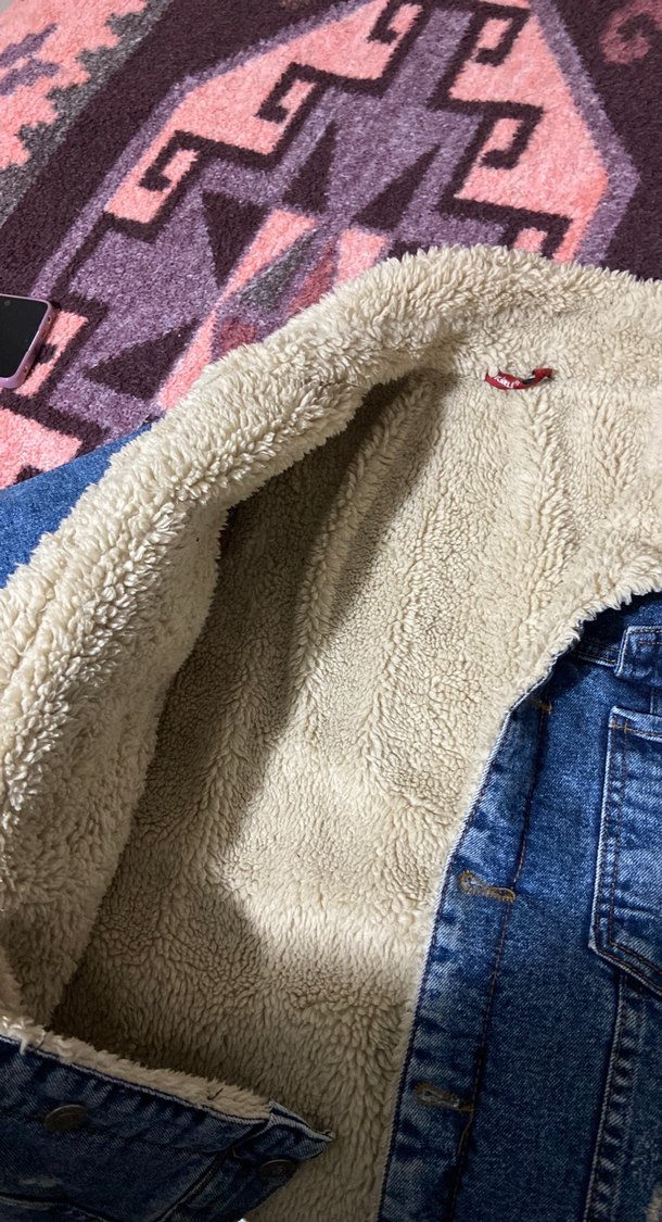 Erkek Mavi Kürklü Denim Ceket - Görsel 2