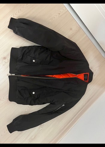 LC Waikiki LCW Siyah Kadın Uzun Kollu Bomber Mont