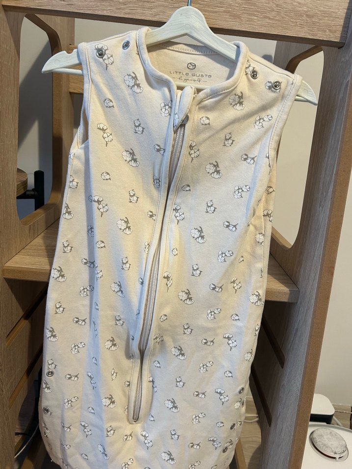 Organik Pamuklu Çocuk Uyku Tulumu pelerinli Little gusto 0-6 ay - Görsel 3