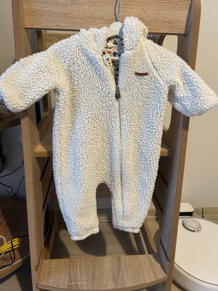 Little gusto 3-6 ay beyaz bebek wellsoft tulum mont - Görsel 2