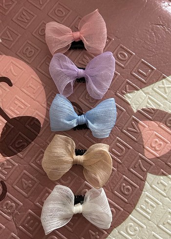 Pastel Renkli Fiyonklu Çocuk Saç Tokası Seti saçsız bebek tokası - Görsel 2