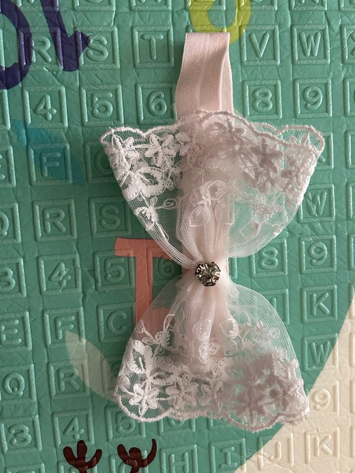 Dantel Nakışlı Bebek Saç Bantları - Görsel 3