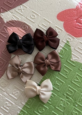 Bohem Tarz Kahverengi Fiyonk Toka Seti saçsız bebek tokası - Görsel 2