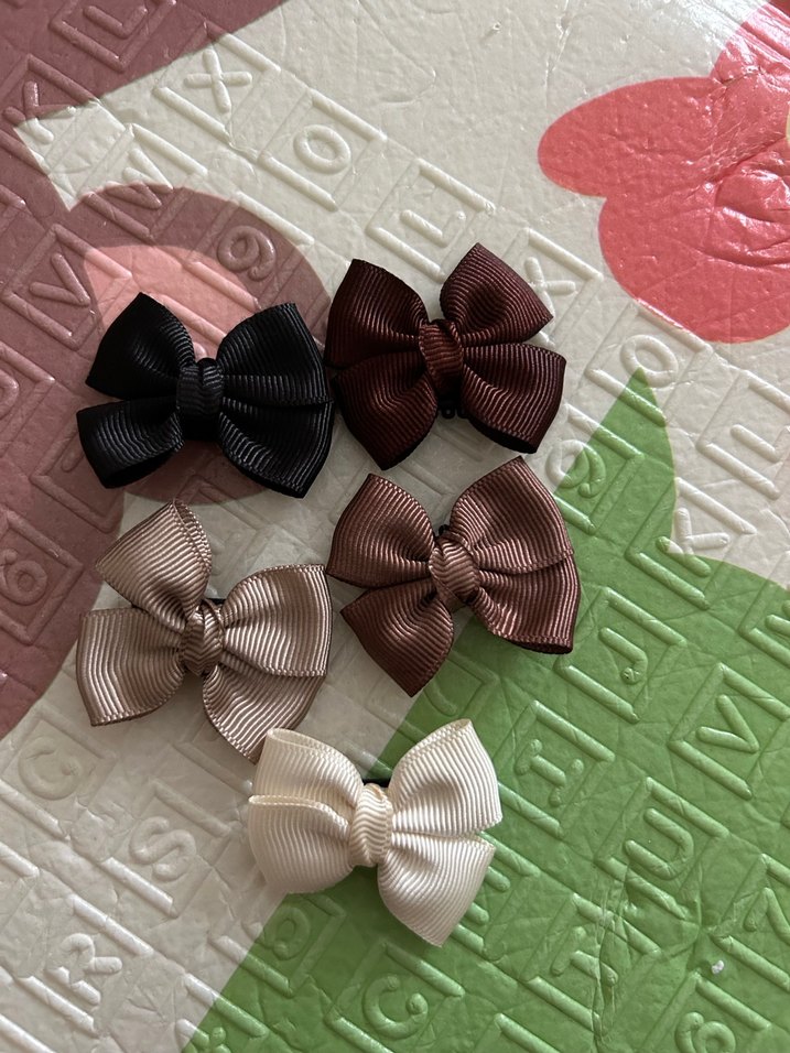 Bohem Tarz Kahverengi Fiyonk Toka Seti saçsız bebek tokası - Görsel 2