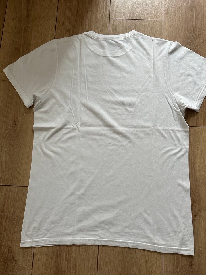 Erkek Beyaz Kısa Kollu Basic Tişört - Görsel 3