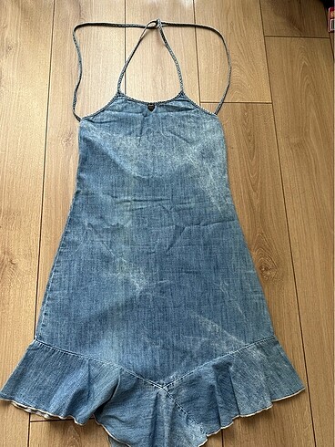 Askili Jean Mini Elbise
