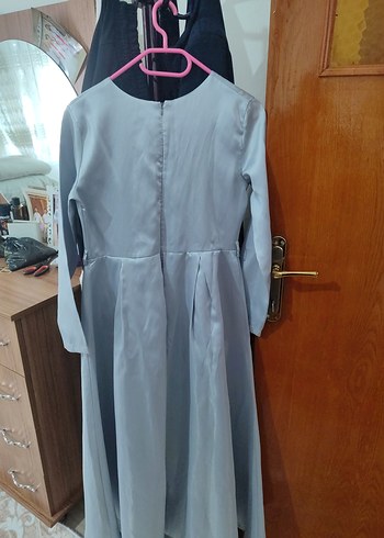 Gri Tesettur abiye - Görsel 3