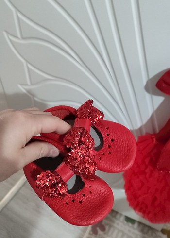 Kız Çocuk Kırmızı Fırfırlı Elbise - Görsel 3