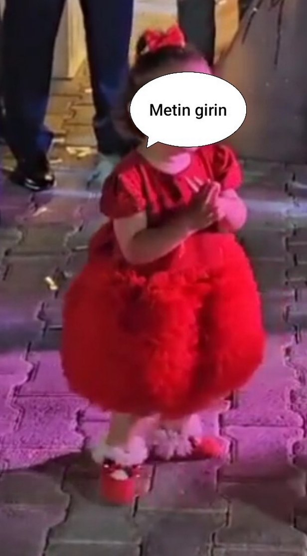 Kız Çocuk Kırmızı Fırfırlı Elbise - Görsel 4