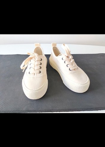 29 Beden Beyaz Minimalist cocuk Platform Spor Ayakkabı