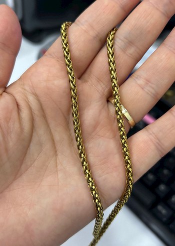 Diğer Altın Renk Uzun Zincir Detaylı Kadın Kolye
