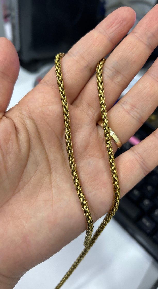 Altın Renk Uzun Zincir Detaylı Kadın Kolye - Görsel 2