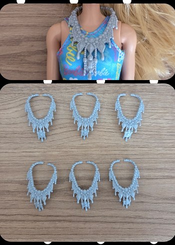 6 adet barbie kolyesi